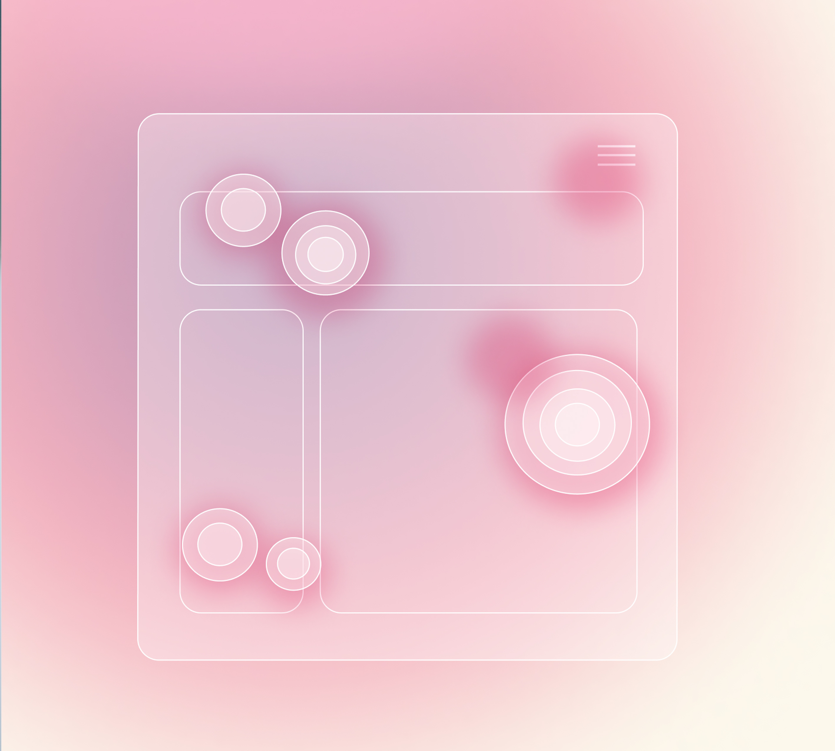 a white square with circles and lines