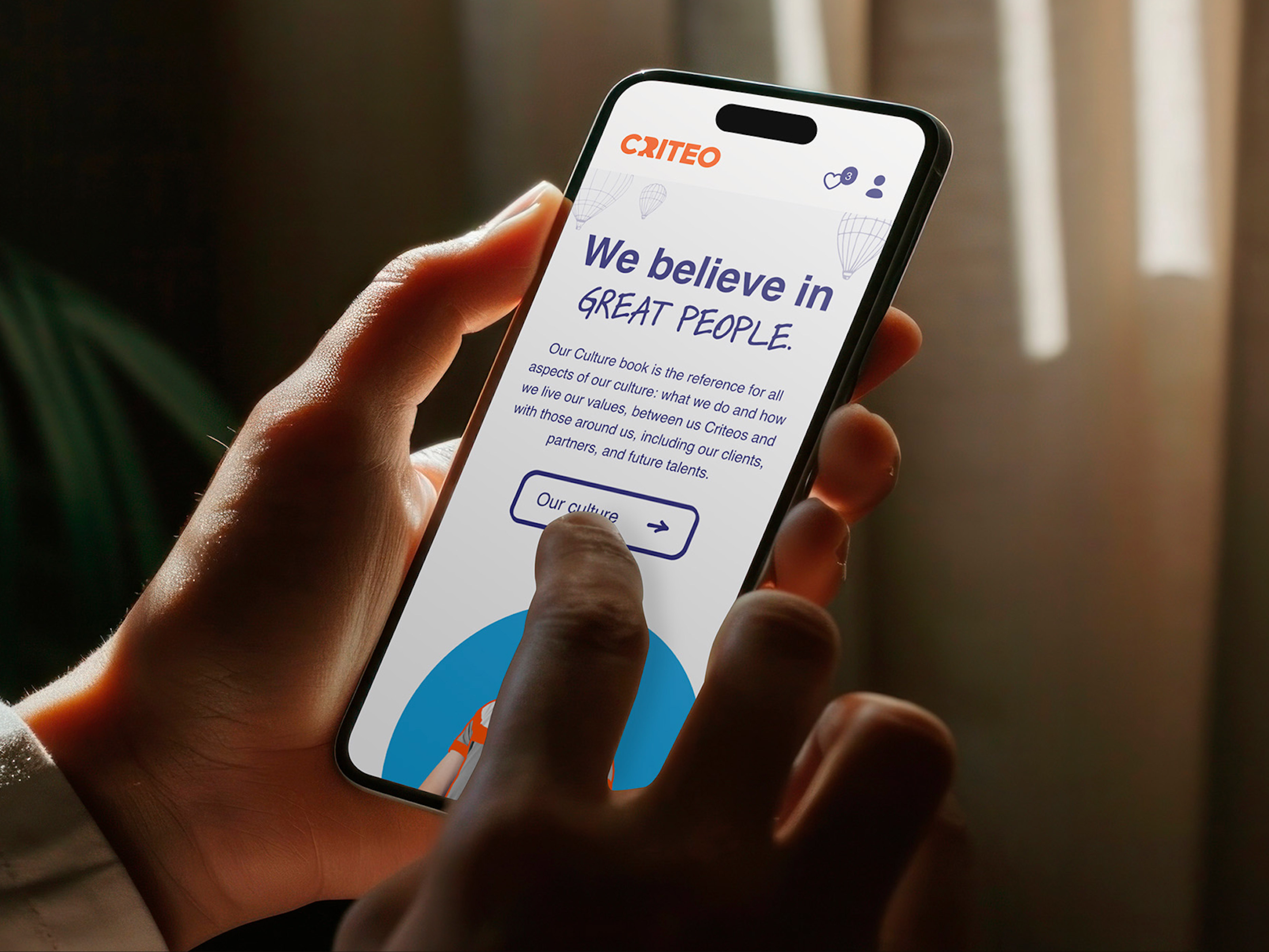 a person holding a phone