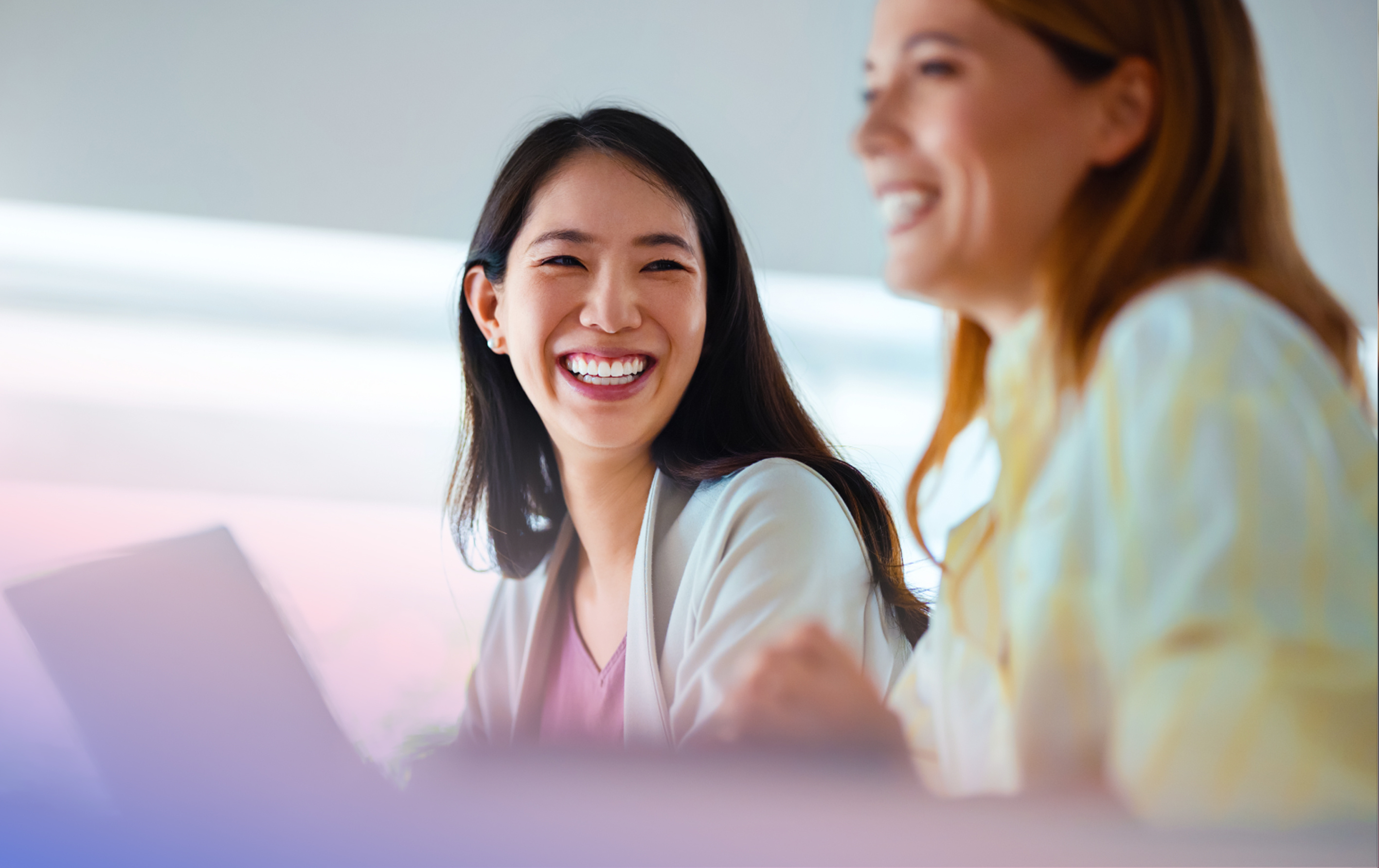 a group of women laughing