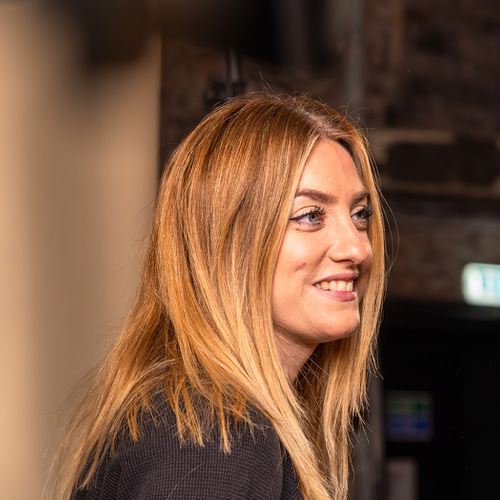 a person in a black shirt